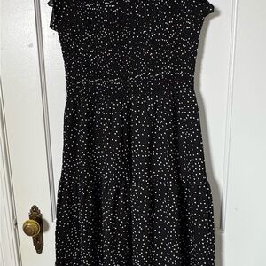 Amazon Black and White Polka Dot Maxi Dress